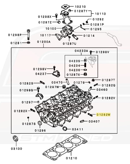 1G DSM Intake Manifold Stud Diagram (MS401452 01282W)