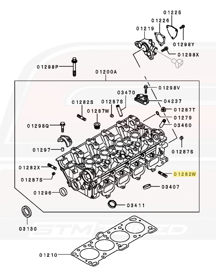 2G DSM Intake Manifold Stud Diagram (MS401452 01282W)