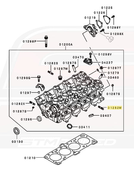 2G DSM Intake Manifold Stud Diagram (MS401452 01282W)