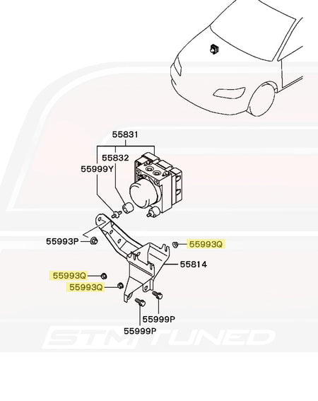 ABS Modulator Bracket Nut for Evo 8/9 (MS440502)