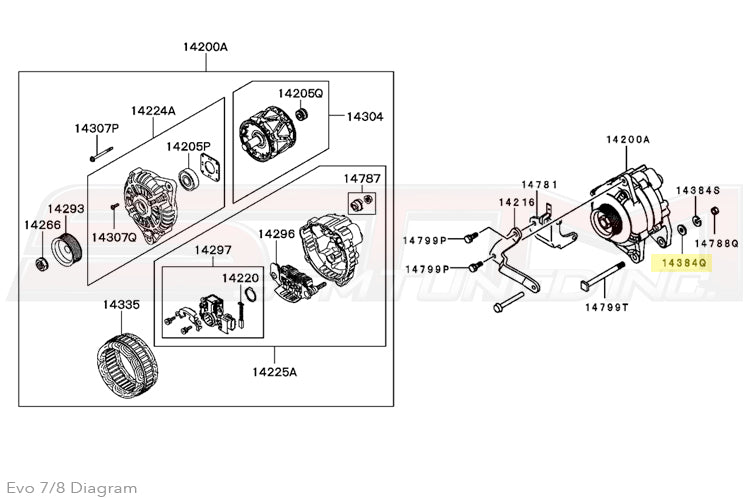 Mitsubishi Evo 7 8 Alternator Diagram