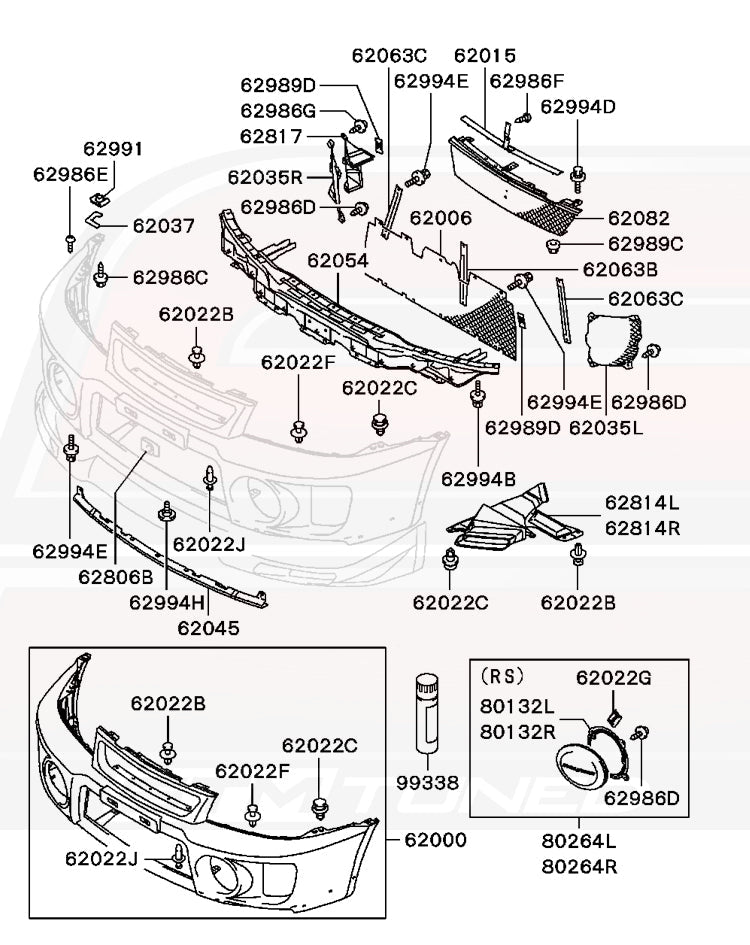 JDM Evo 5 Front Bumper