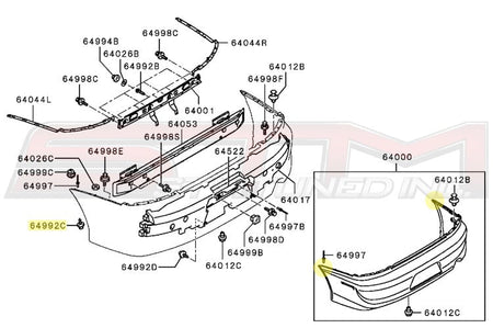 MS452393 Evo 8 Rear Bumper