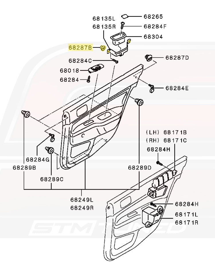 2005 USDM Evo 8 SSL Rear Door