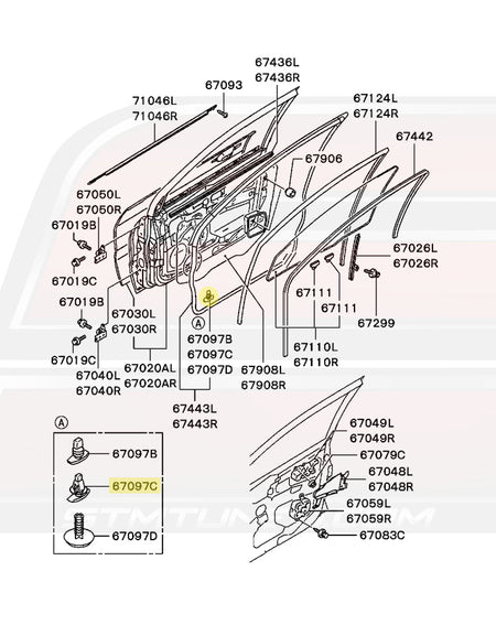 Evo 7/8/9 Front Door Diagram