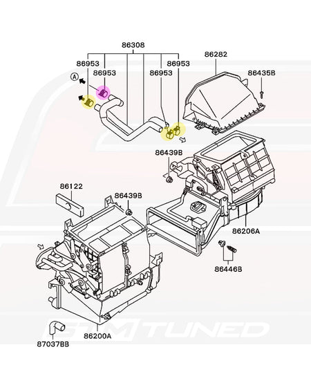 Mitsubishi OEM Heater Hose Clamp for Evo 7/8/9 (MU000619)