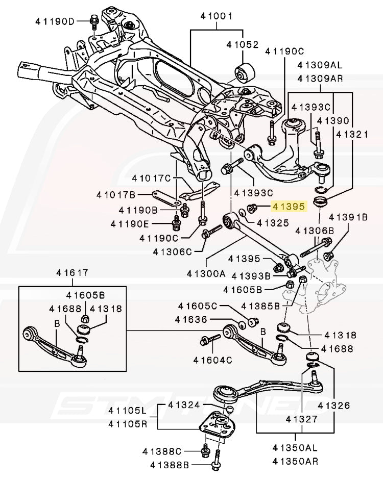 MU000763 41395 Evo X Camber Nut