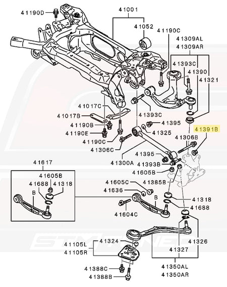 MU000763 41391B Evo X Rear Knuckle