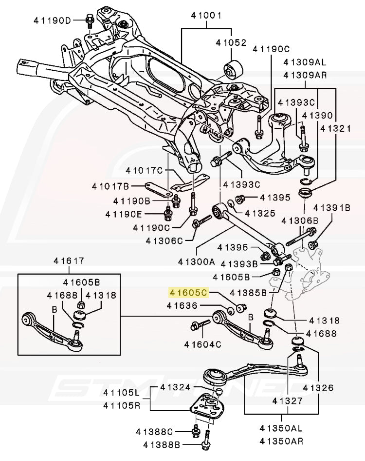 MU000763 41395 Evo X Toe Nut