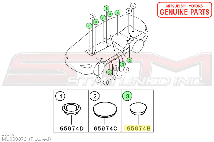Mitsubishi Body Plugs - Evo X