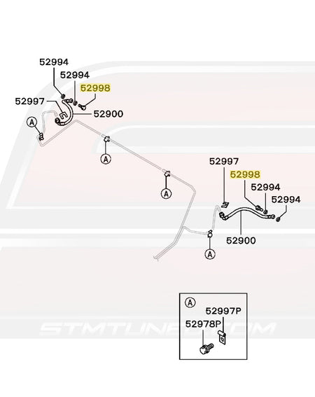 Evo 8/9 Rear Brake Fluid Line Diagram