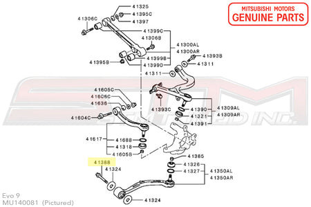 MU140081 Mitsubishi Suspension Bolt - Evo 8/9