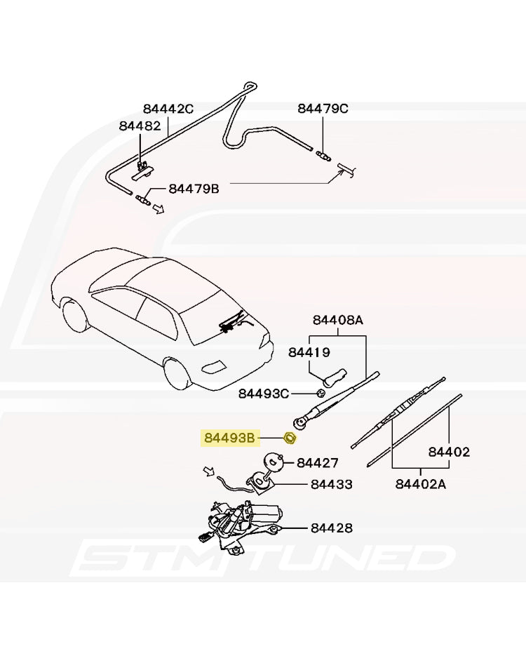Mitsubishi OEM Rear Wiper Arm Nut for Evo 7/8/9 (MU430020)