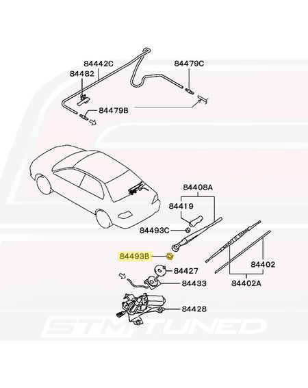 Mitsubishi OEM Rear Wiper Arm Nut for Evo 7/8/9 (MU430020)