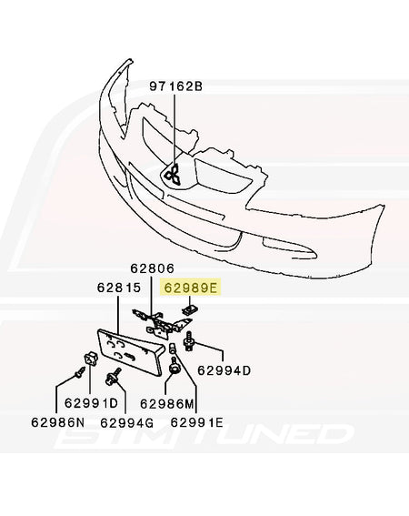 Mitsubishi OEM Front License Plate Spring Nut for Evo 8 (MU440009)