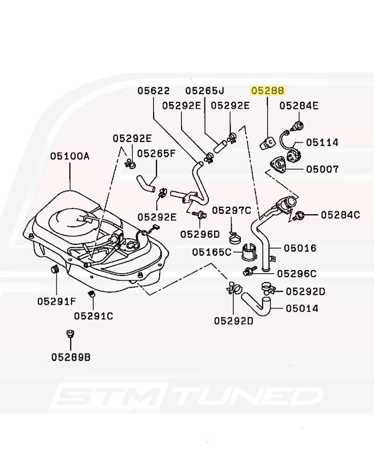 1G DSM Fuel Fill Cap Grommet MU480032 05288