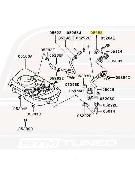 1G DSM Fuel Fill Cap Grommet MU480032 05288