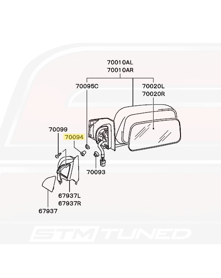 Evo 7/8/9 Side Mirror Grommet MU480032 70094