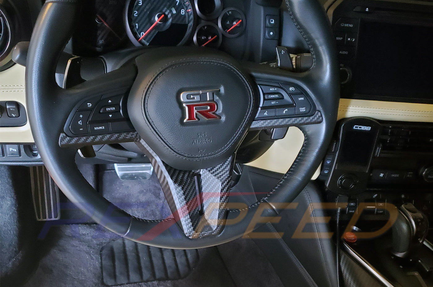 Rexpeed Carbon Fiber Steering Wheel Cover for 2017+ R35 GTR