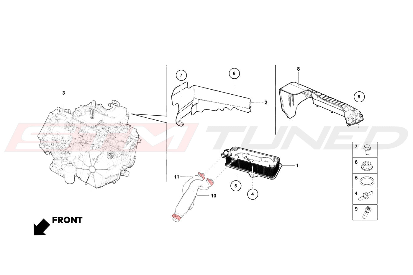 Audi OEM Trans Oil Cooler Hose Clamp for 17+R8/Huracan (N90686902)