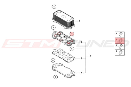 Audi OEM Oil Cooler Line Oring 26mm for Huracan (N90958101)