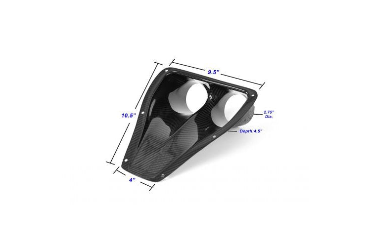 APR Carbon Fiber Universal Air Inlet Duct Dual (NACA-024825)