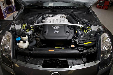 Titanium Strut Tower Kit for Nissan 350Z (NIS-010) Installed