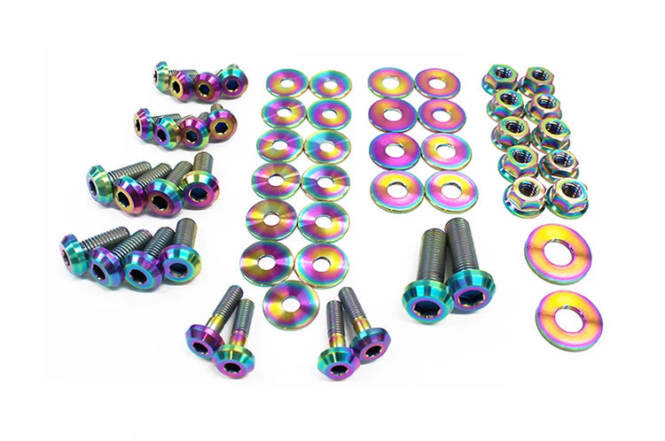 True Burned Titanium Engine Bay Bolt Kit for R35 GTR