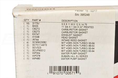Cometic Top End Engine Gasket Kit for 1G DSM (PRO2006T)