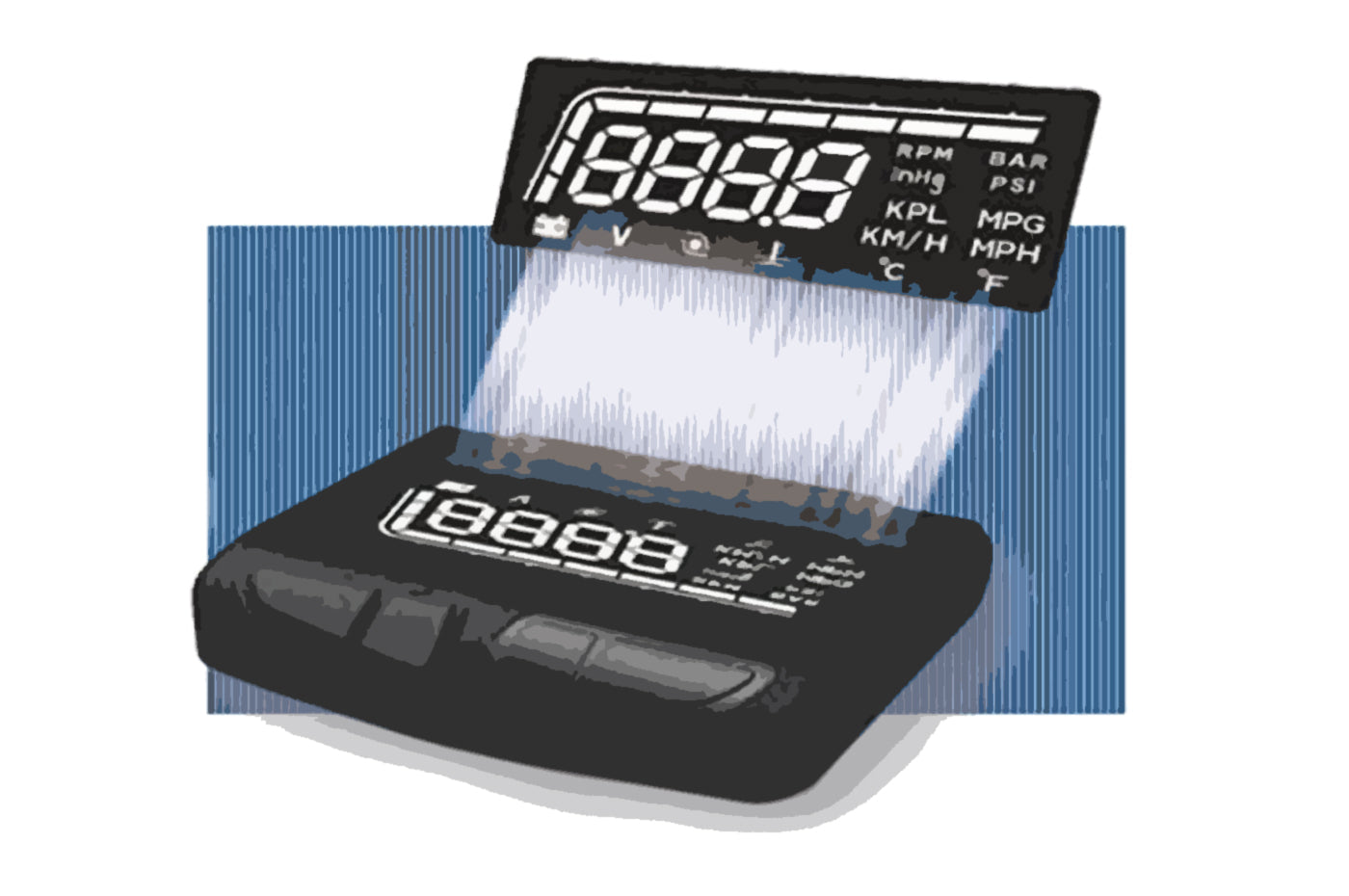 Prosport HUD Head's Up Display with Boost (PSHUDOBDII-2)