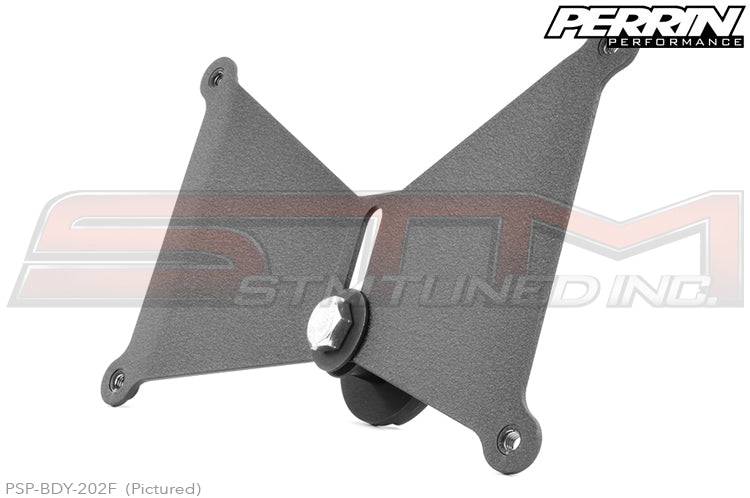 PERRIN Front License Plate Relocate Bracket (for FMIC / no bumper beam) - 2015-2017 WRX/STi