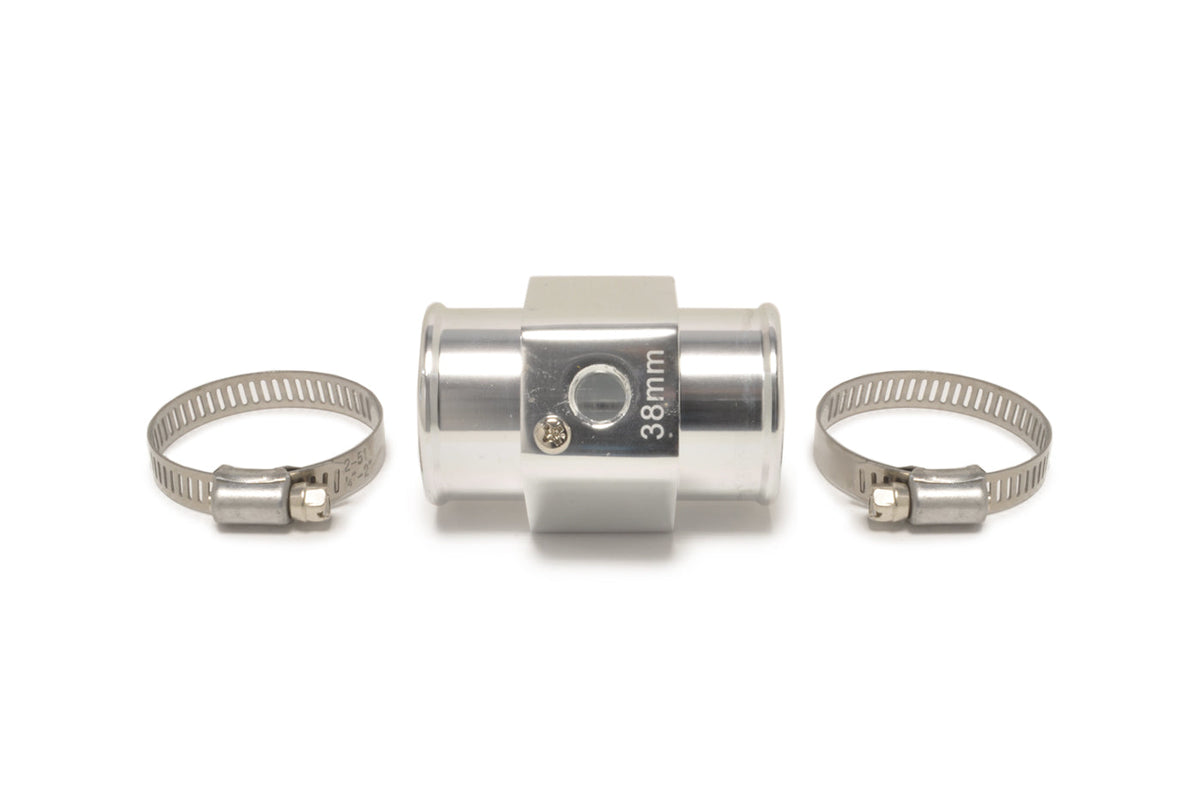 Prosport Water Temperature Sender Radiator Hose Adaptor 38mm Silver