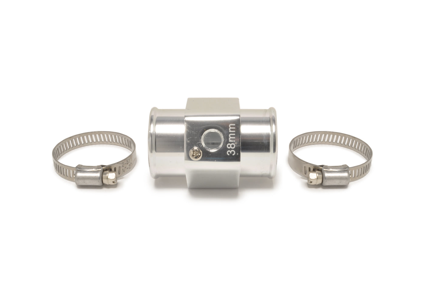 Prosport Water Temperature Sender Radiator Hose Adaptor 38mm Silver