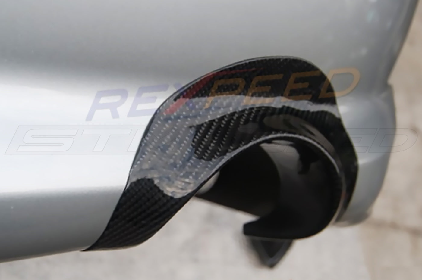 Rexpeed Carbon Fiber USDM Bumper Exhaust Shield for Evo 8/9 (R115)