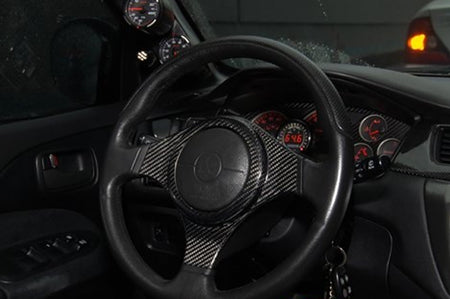 Rexpeed Carbon Fiber Steering Wheel Cover for Evo 7/8/9 (R13)