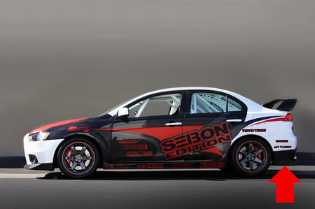 RL0809MITEVOX-OE Seibon Evo X Carbon Fiber Rear Bumper Lips