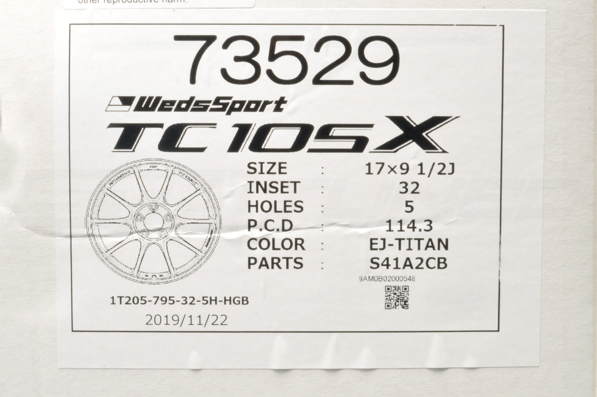 WedsSport TC105X Wheels in EJ Titan Finish