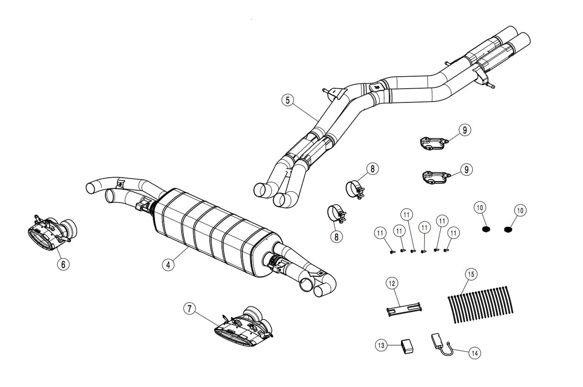 Akrapovic Slip-On Titanium Exhaust for 2020 Audi RSQ8 (S-AU/TI/16H)