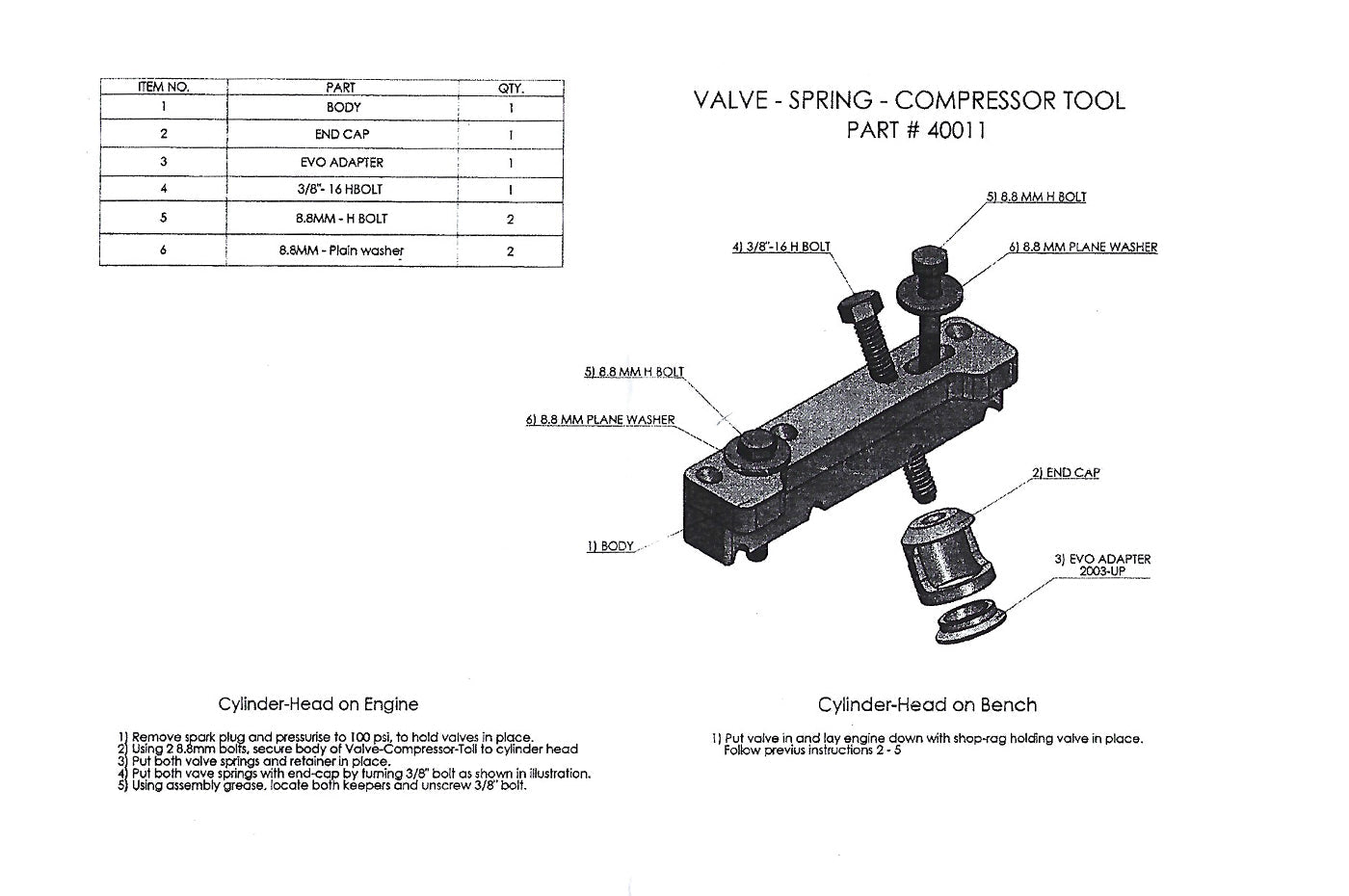 EuroExport 4G63 Valve Spring Compressor Tool (SC-40011)