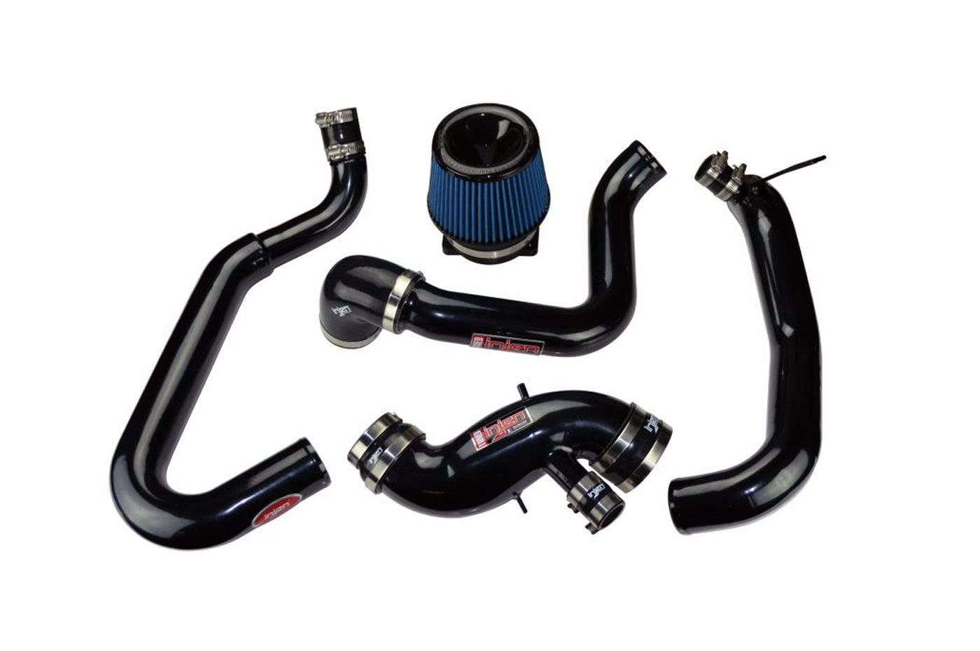 Injen Intake and Intercooler Piping Kit for Evo 8/9 (Wrinkle Black SP1898BLK)