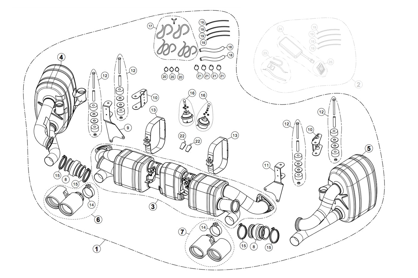 Akrapovic Slip-On Titanium Exhaust for Porsche 911 Carrera (991) (S-PO991SO-HT/1)