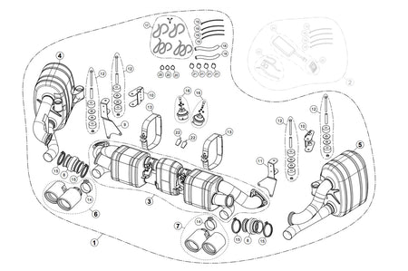 Akrapovic Slip-On Titanium Exhaust for Porsche 911 Carrera (991) (S-PO991SO-HT/1)