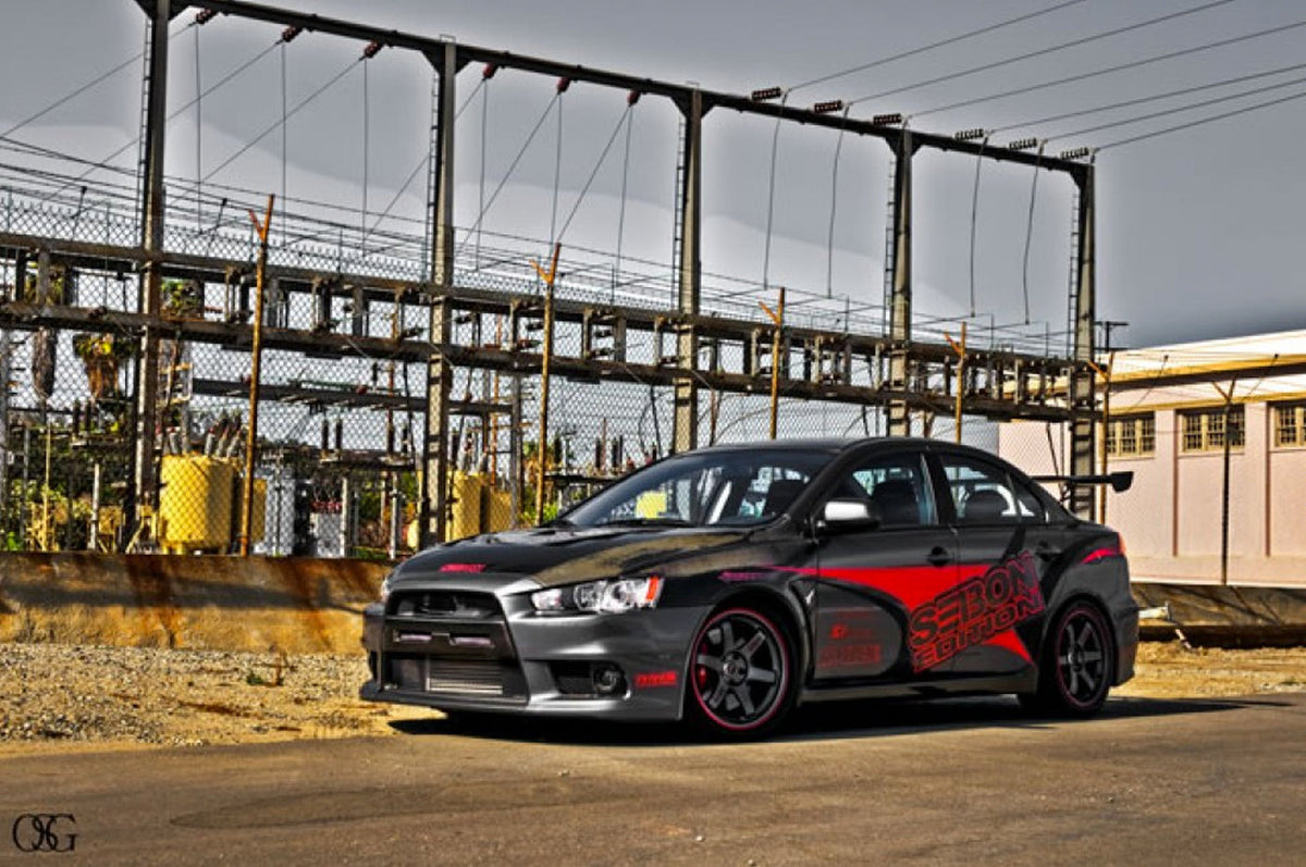 Seibon Carbon Fiber Side Skirts OEM Style for Evo X (SS0809MITEVOX-OE)