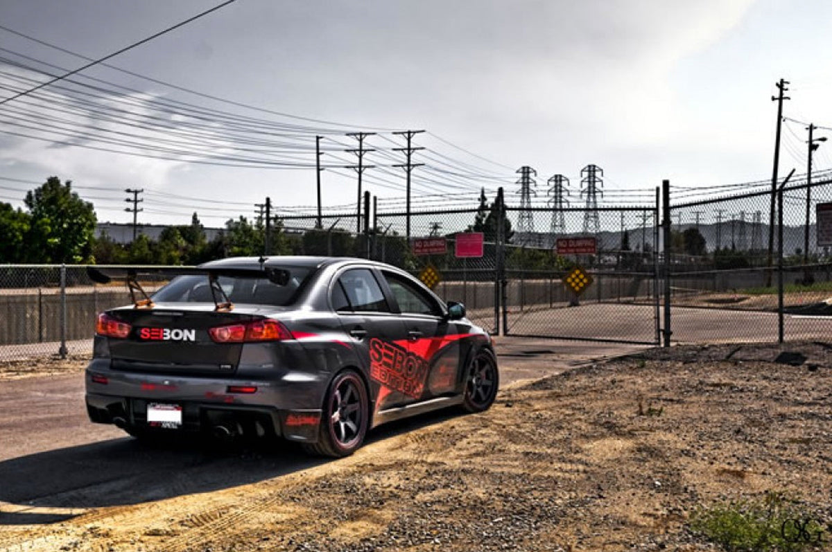 Seibon Carbon Fiber Side Skirts OEM Style for Evo X (SS0809MITEVOX-OE)