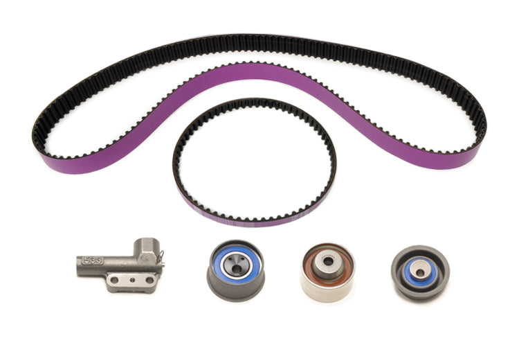 STM 1G 6-Bolt DSM Timing Belt Kit with Purple HKS Belts without Water Pump and with Balance Shaft