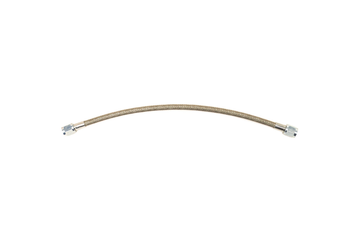 STM 12"  -4AN Straight Stainless Steel Braided Line