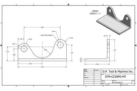 STM Fabrication Evo 5-Speed Square Catch Can Mount (STM-CC5SPD-MT)
