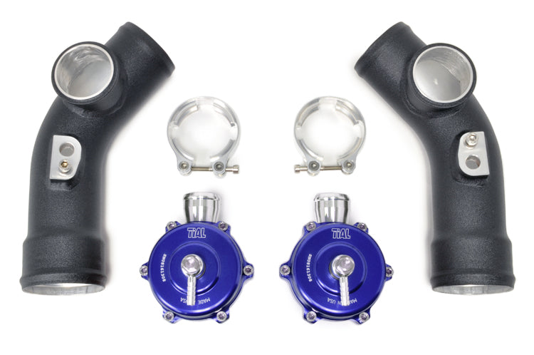 STM R35 GTR Upper Blow Off Valve Pipes with Blue TiAL QR