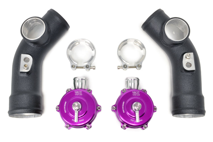 STM R35 GTR Upper Blow Off Valve Pipes with Purple TiAL QR