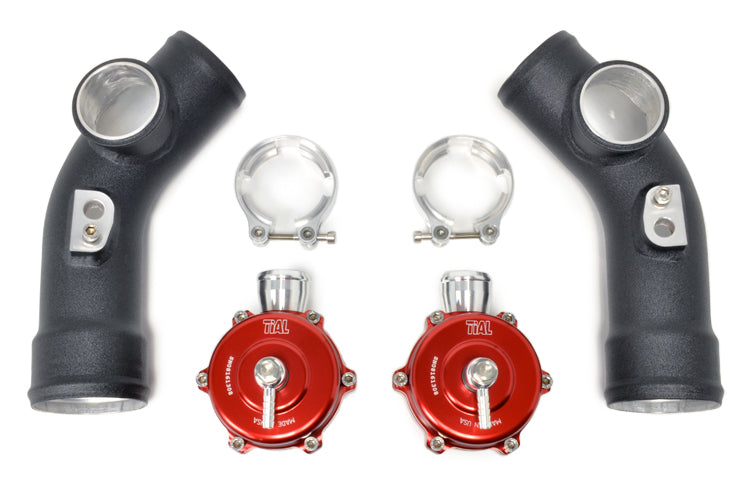 STM R35 GTR Upper Blow Off Valve Pipes with Red TiAL QR